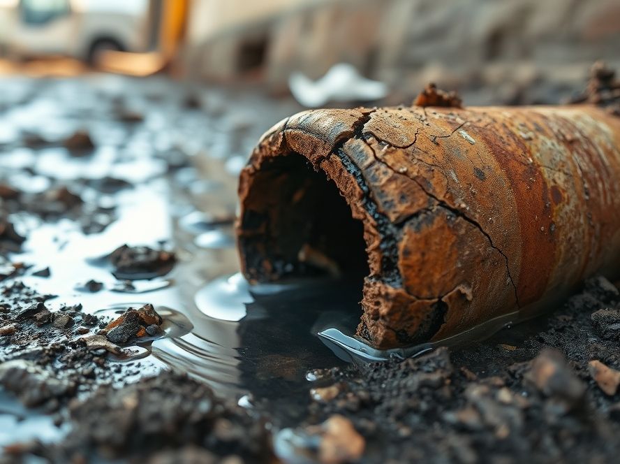 O sinal que indica necessidade urgente de reposição da tubulação