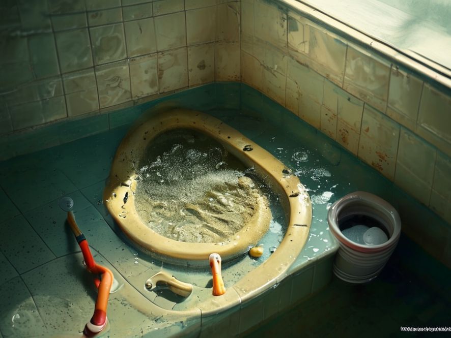 Como desentupir ralo de banheiro cheio de água?