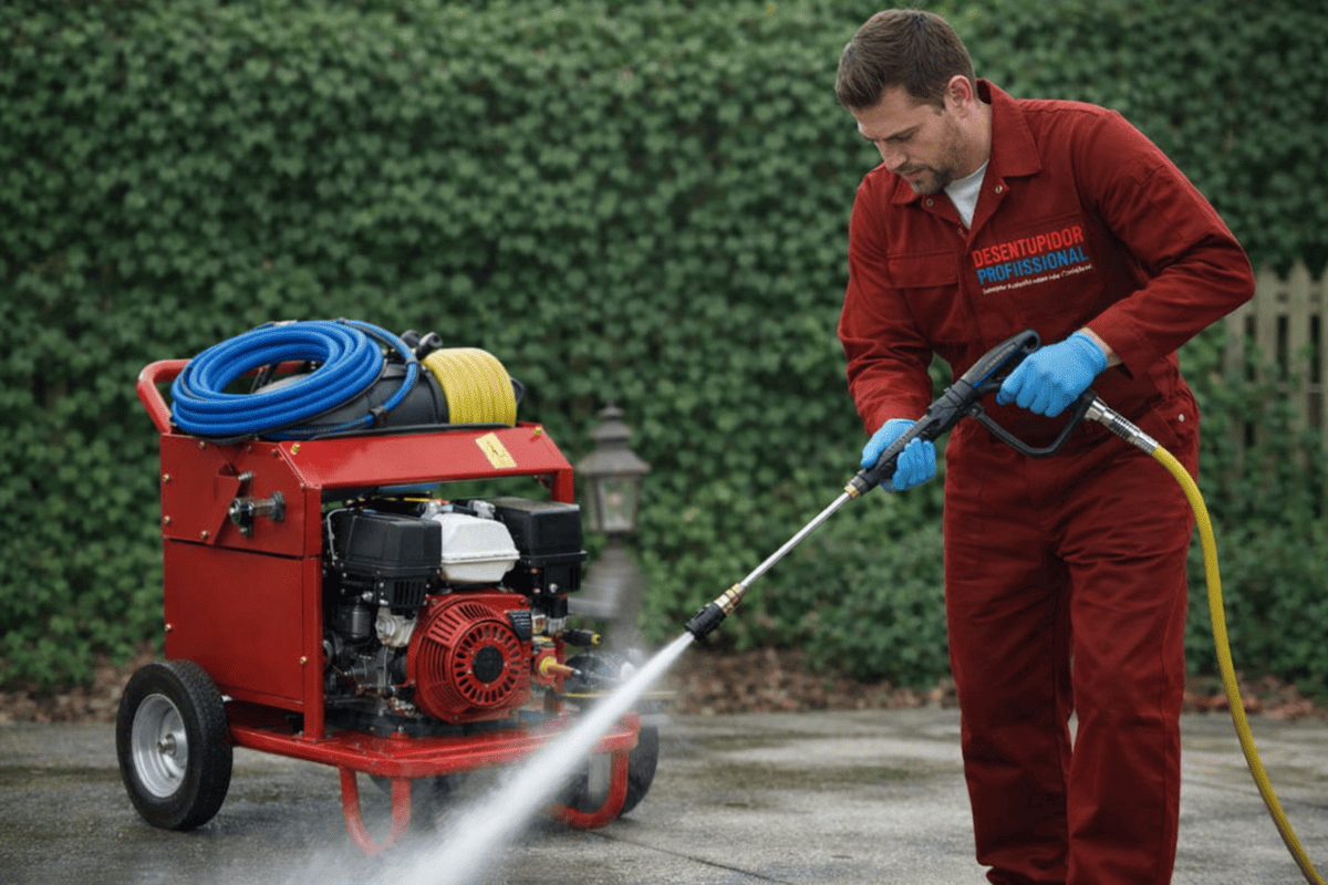 Como funciona o desentupimento com equipamentos de alta pressão?
