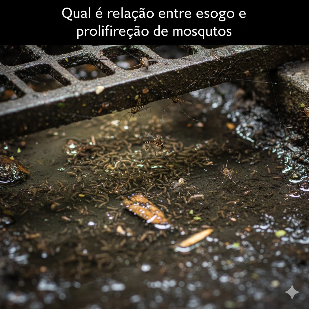 Qual é a relação entre esgoto e proliferação de mosquitos?