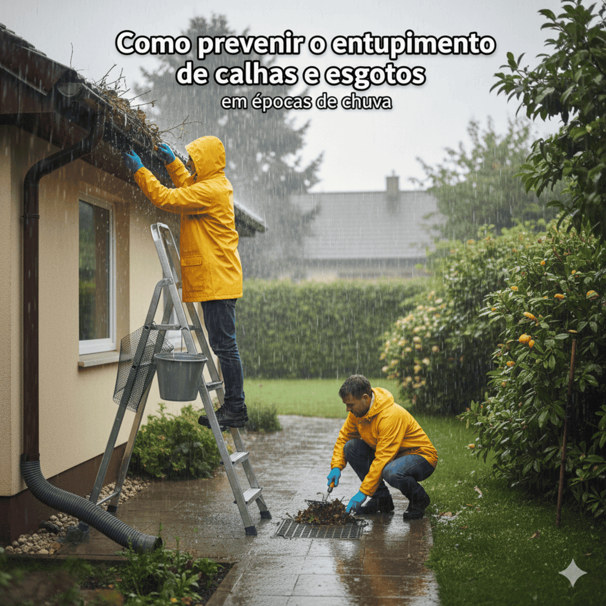 Como prevenir o entupimento de calhas e esgotos em épocas de chuva?