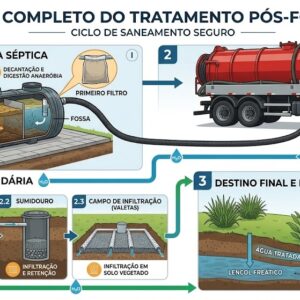 Como funciona o tratamento da água após a fossa