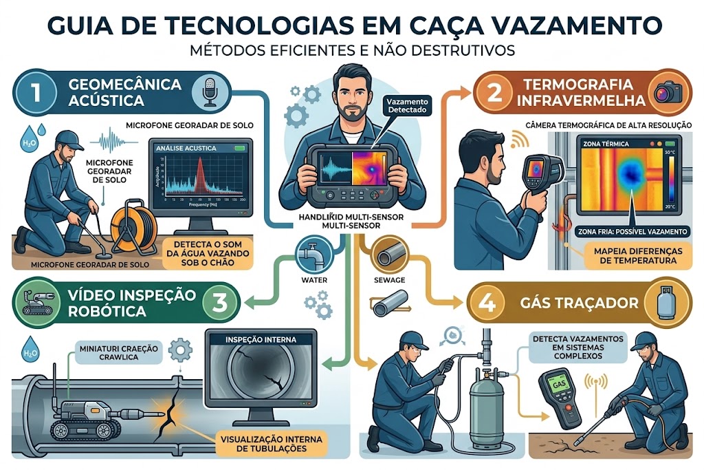 Tecnologias Usadas na Caça Vazamento